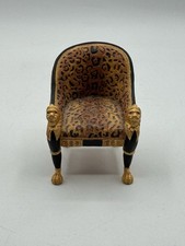 Vintage Take a Seat by Raine 1999 Miniature Regency Leopard Armchair #24004 picture