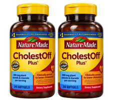 2 Pack Nature Made CholestOff Plus 900 mg 210 Softgels Lower Cholesterol picture
