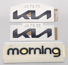 3pc Front Rear Matte Black emblem for 2022 2023 KIA Picanto / Morning picture