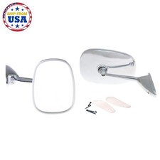 ROVER P6 COMPATIBLE NEW PAIR CROME DOOR FENDER MIRRORS LEFT RIGHT SIDE 1963-1977 picture