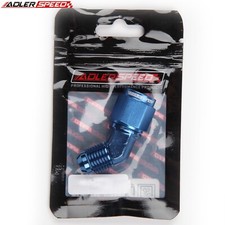NEW AN-6 Female To AN6 Male 45 Degree Aluminum Fuel Line Fitting Adapter Blue picture