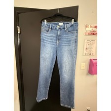 Good American Women’s Size 15 Straight Leg Jeans Medium Wash Stretch Denim picture
