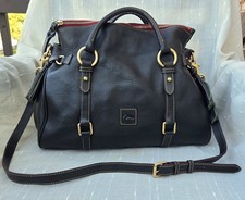 Dooney And Bourke Florentine Large Satchel Purse Bag In Brown Tmoro Leather EUC picture