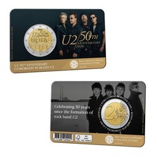 PREORDER Ireland 2 Euro Coin U2 50th Anniversary 2026 Irish BU Quality Coincard picture