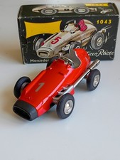 VINTAGE SCHUCO WIND UP RED MERCEDES MICRO RACER 1043 W/BOX & KEY NIB SWEET picture