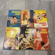 (6) 1963 Vintage Sleaze Bonfils GGA Paperback Sin Binge Sin Master Great Shape picture