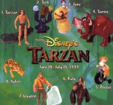 1999 DISNEY'S TARZAN MCDONALDS HAPPY MEAL TOYS - U PICK picture