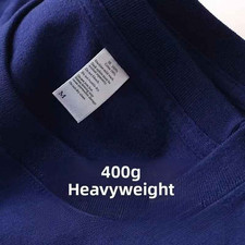 Unisex Heavyweight Pure Cotton Shirt Summer Loose Fit Casual Fit Tee Top Gift picture
