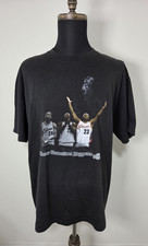 NBA Cleveland Cavaliers LeBron James Majestic 2000s Black T-Shirt Men's Size XL picture