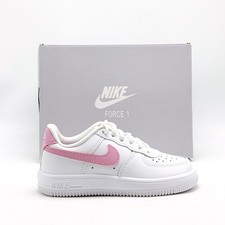 *NEW* Little Kids' Nike Force 1 Low Lace (PS) WHITE / PINK RISE (IF1673 124) 👍 picture