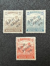 Hungary - Serbian Occ - 1919 #10N22-10N24 Banat Bacska Issues Mint H 9X6124 picture