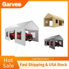 Portable Carport Canopy 10x20 ft, Heavy‑Duty Waterproof UV‑Resistant Car Shelter picture