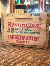 Vintage Remington 38 Special Wadcutter Targetmaster Wooden Crate picture