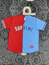 Men’s 2021 Supreme Don’t Hate Baseball Jersey Size Large Preowned 100% Authenic picture