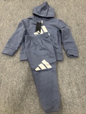 Adidas ESS FLC Big Logo JKT Jogger Set (KL 6782)(AG11721) LT Navy Boys 3T picture