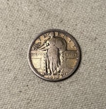 1917 S Standing Liberty Quarter Type 1 #JM36 picture
