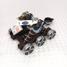Vintage 2000 Papo Catapult Blue Medieval Moving Parts Rolls Clean picture