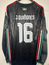 26/27 Mexico Jersey Black Third Long Sleeve J. Quiñones #16 sz XL Slim Fit NWOT picture