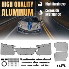 CNC Side Intake Mesh Grill & Front Radiator Grille For Corvette C8 Z06 2023-2026 picture