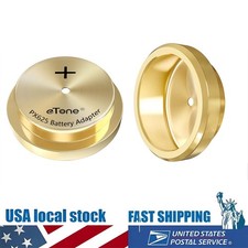 2x Brass Metal Battery Adapter Converter LR44 to PX625 PX13 MR9 LR9 S625PX US picture