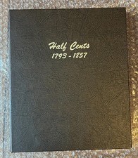 Littleton/Dansco Coin Album Half Cents 1793-1857 - 4 Pages Dates & Varieties picture
