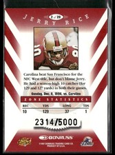 1997 Donruss #2 Jerry Rice Zoning Commission #/5000 picture