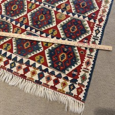Turkish Kilim Rug Flatweave / Woven Kayseri 44x32 Wool Tribal Floor / Wall Decor picture