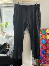 2 Pack Birddogs Mens Navy Blue Performance Pants Chino Stretch 32x30 Flat Front picture