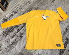 NWT Nike UCLA Bruins Dri-FIT 1/4 Zip Long Sleeve Pullover Mens XL Yellow JACKET picture