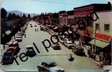 Vintage Sandpoint Idaho Main Street Cars Rexall Drugs Dexter Press Postcard picture