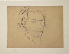Servando Cabrera Moreno (Cuban, Portrait Sketch – Framed Charcoal/Pencil Drawing picture