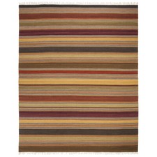 SAFAVIEH Striped Kilim STK315A Handwoven Gold Rug picture