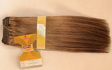EZ 100% human hair remy yaki straight weft 12in light brown  picture