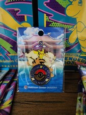 Pokemon Center Okinawa Japan EXCLUSIVE Pikachu Arcanine Logo Pin Sealed picture