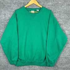 Vintage Gap Athletic Blank Crewneck Sweatshirt XL Green Oversized Baggy Soft picture