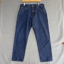Patagonia Iron Clad Jeans Mens 35x32 Blue Denim Organic Cotton Workwear picture