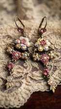 Authentic Michal Negrin Vintage Chandelier Earrings / Victorian Boho Statement picture