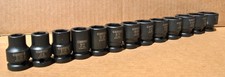 Mac Tools Expert 13 Pc 1/2 Drive SAE Impact Standard Socket Set 7/16 to 1  1/4 picture