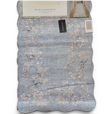 NEW Sanderson Chiswick Grove Washable 2-Piece Rug Set Runner 2' x 5' & 24
