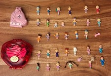 Polly Pocket Doll Figure Lot 30+ Figures Compacts Accessories Bluebird Vintage  picture