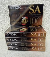 TDK SA 90 100 Type II High Position Audio Cassette Tapes Lot Of 5 NEW SEALED. picture