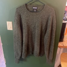 Vintage Land’s End Sweater Men’s XL Green 100% Shetland Wool Made In Scotland picture