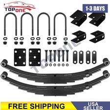 For 7000lb 7K Single Trailer Axle 6 Leaf Double Eye Leaf Spring U-bolt Hanger picture
