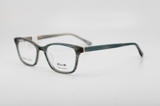 NEW KLIIK DENMARK 793 S416 CLEAR BLUE GOLD AUTHENTIC EYEGLASSES 48-16 picture