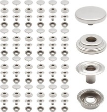 200 Pieces 15mm Snap Fasteners Kit, Heavy Duty Snap Fastener Metal L... picture