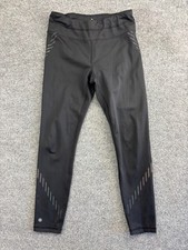 Athleta Spectrum Sonar 7/8 Tight Leggings Women's S Black Reflective Stripes picture