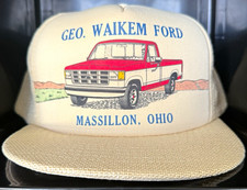 Vintage Geo Waikem Ford Massillon OH Pickup Truck Snapback Hat Colorama Products picture