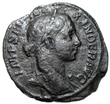 BRONZE SESTERTIUS. SEVERUS ALEXANDER, 222-235 AD. ROME MINT, ROMA REVERSE. picture