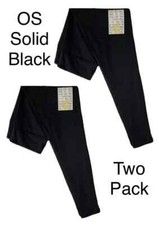 Two pack OS LuLaRoe One Size Leggings Solid Black 2 pack bundle  picture