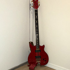 Vintage 1991 Alembic Omega Series Spoiler 5-String Bass, Red, Fat Boy Pickups picture